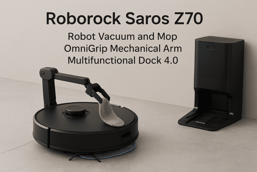 Roborock Saros Z70 Robot Vacuum and Mop with Mechanical Arm