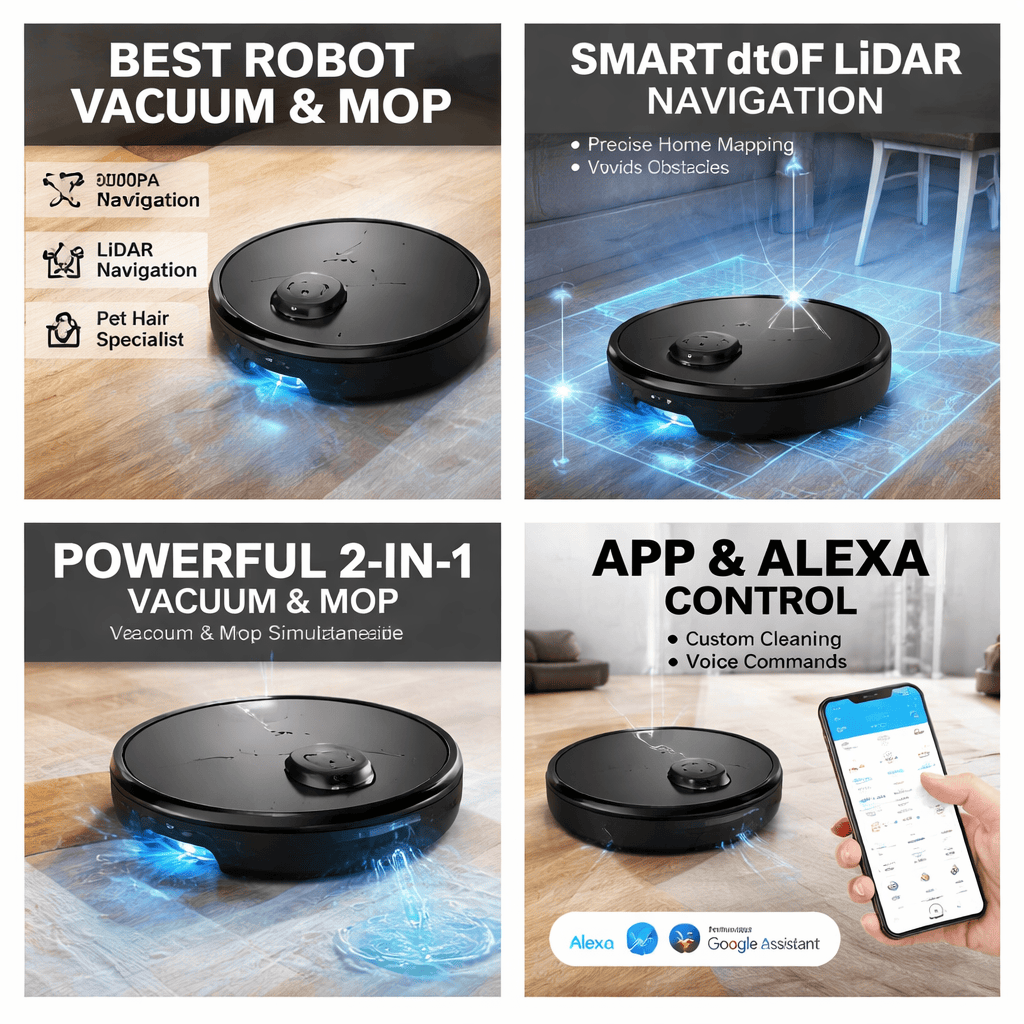 Lefant M330 Pro best robot vacuum and mop with powerful suction for UK homes